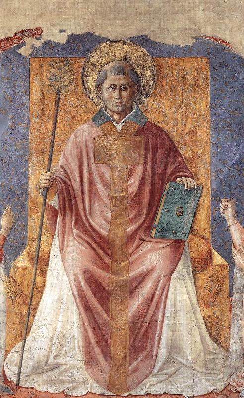 GOZZOLI, Benozzo St Fortunatus Enthroned sdg oil painting image